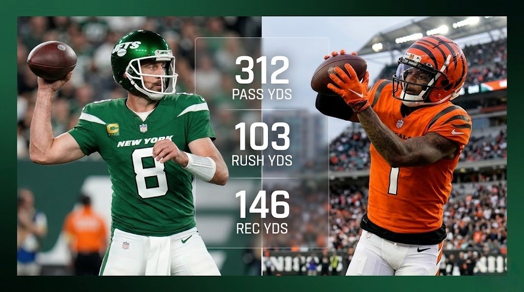 new york jets vs bengals match player stats