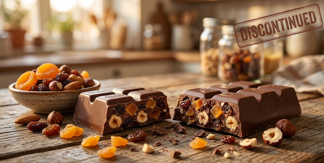 Cadbury Fruitier Nuttier discontinued