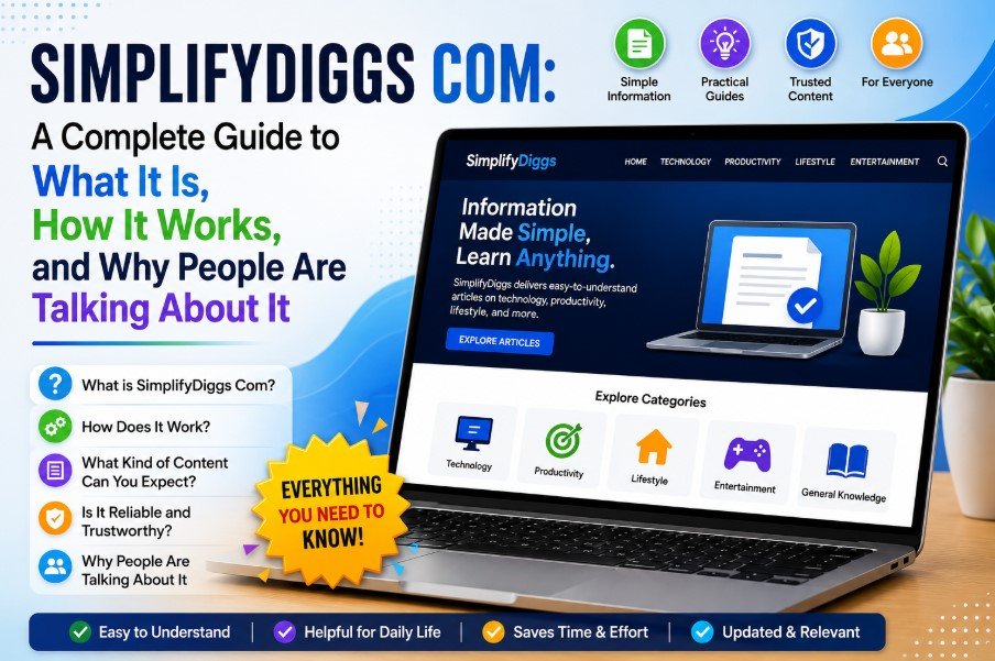 SimplifyDiggs Com complete guide showing website features, content categories, and trusted online information platform